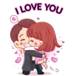 love stickers & cute couple android application logo